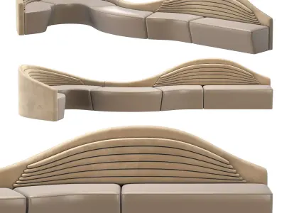 VIP Lounge Lobby sofa L 3D model