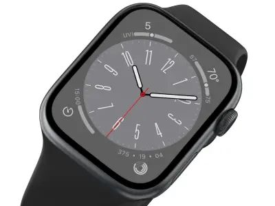  Apple Watch Series 8 Black 3D model
