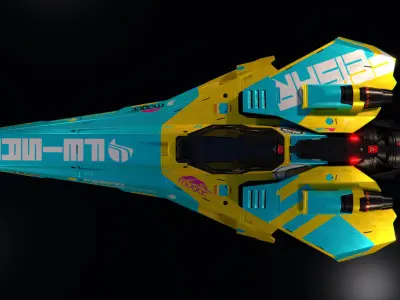 WipEout Feisar prototype Low-poly 3D model