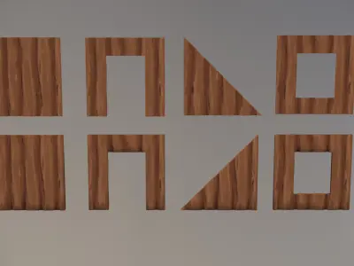 Paint Poly - Wooden Architecture - Game Ready Low-poly 3D model