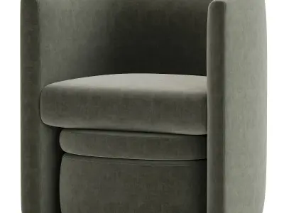 Braedin Upholstered Barrel Accent Chair Free 3D model