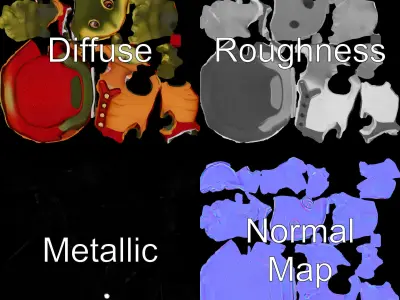 Gentleman Turtle Character Model  Fully Rigged and Animated Low-poly 3D model