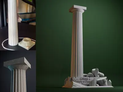 decor greek doric column Temple of Diana Propylaea at Eleusis  3D print model