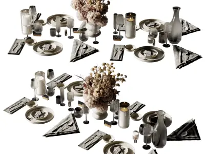Tableware set 002 3D model
