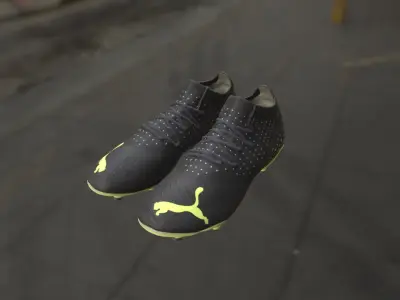 soccer cleats with substance painter  3D model