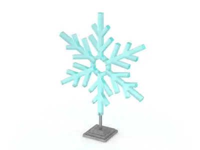 Snowflake decor Low-poly 3D model