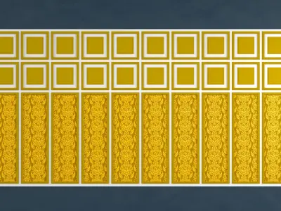 16 pack of Decorative Mouldings Collection  Low-poly 3D model