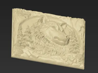 Wolf Head A115 3D print model