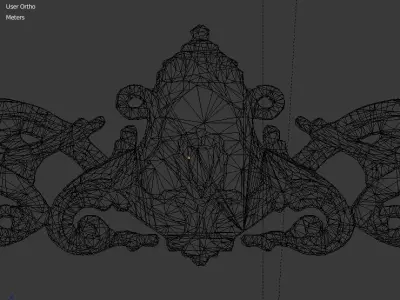 Classic decor ornament v-3D model 39 3D model
