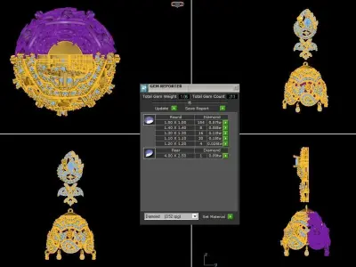 Traditional Jhumka 3D model