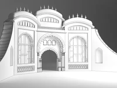 Indian Wedding Stage 3D model