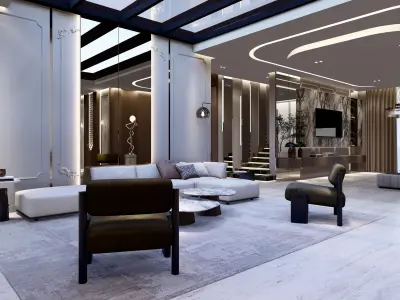 Sketchup Model Interior living room Design  3D model