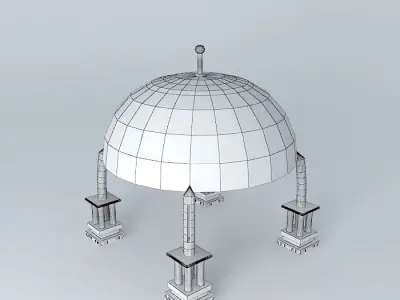 glass dome gazebo 3D model