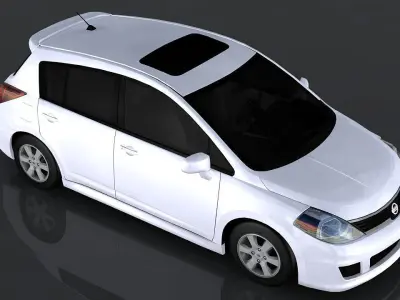 Nissan Versa Low-poly 3D model