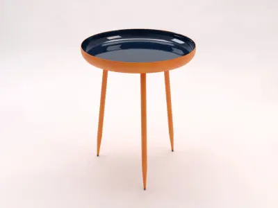 SIDE TABLE---Plate and tripod 3D model