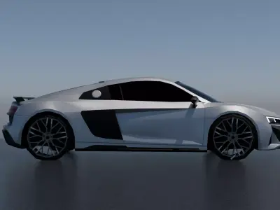 Audi R8 3d low-poly Model Low-poly 3D model