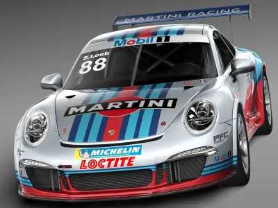 Porsche 911 GT3 Cup 2013 Martini 3D model