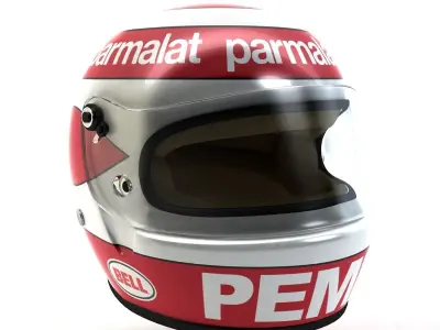 Nelson Piquet Helmet 1983 Low-poly 3D model