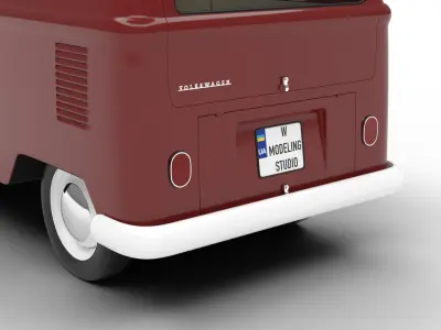 Volkswagen T1 Panel Van 1950 3d model 3D model