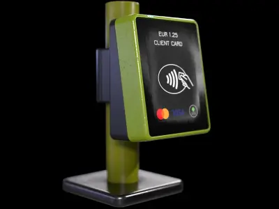 Terminal NFC Low-poly 3D model