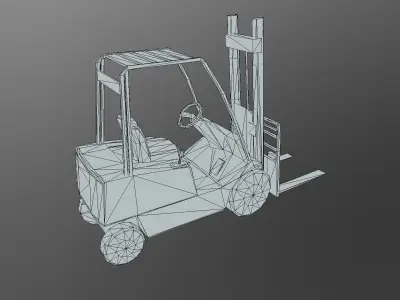 Forklift Low-poly 3D model
