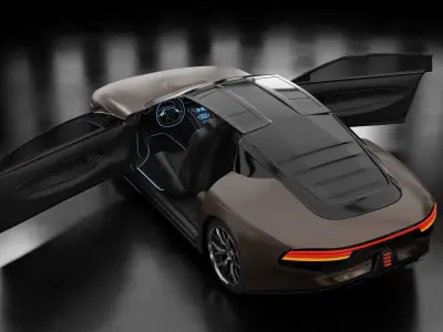 Generic Futuristic Concept Car with Taxi and Police texture 3D model