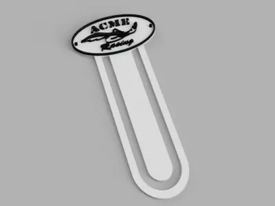 Acme Racing Wile E El Coyote Roadrunner Logo Book Markers Free 3D print model