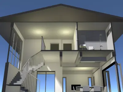 House in section cut 25-62 3D model