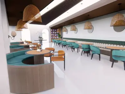 Food Court 4 3D model