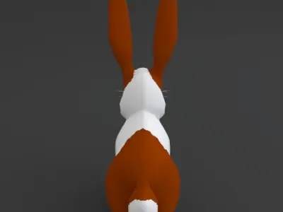 Rabbit Cartoon Low-poly 3D model