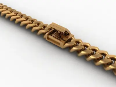 Cuban Chain Bracelet Necklace Link SIZE 6MM Width 3D print model