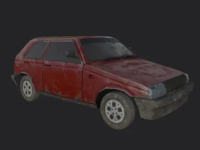 vehicles old car Low-poly 3D model