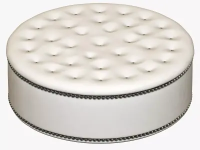 George Smith Round Buttoned Pouffe 3D model