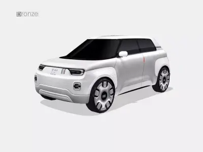 Fiat Centoventi Concept 2019 New Panda Low-poly 3D model