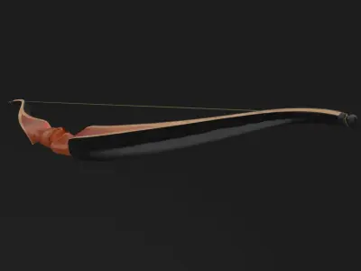 Wooden recurve bow 3D model