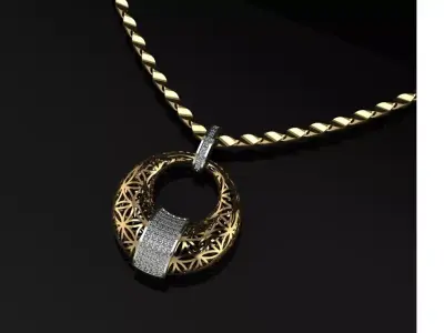 necklace gold 3D print model