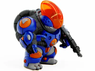 ALIEN MOBBY B-7  Rigged for Unreal Engine - Unity - MIXAMO 3D model