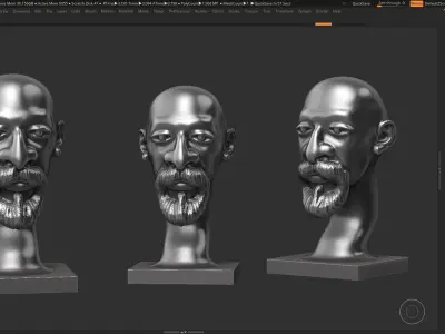 human head modern sculpture 3d print model 86 3D print model