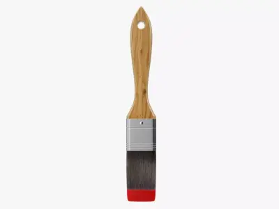 Narrow painting brush 02 3D model