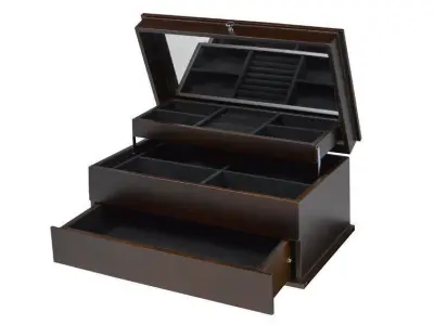 Wooden Jewelry Box Free 3D model