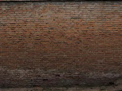 Red Brick Wall 005 3D model