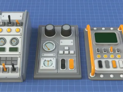 Control Panel 1 - 30 pieces 3D model