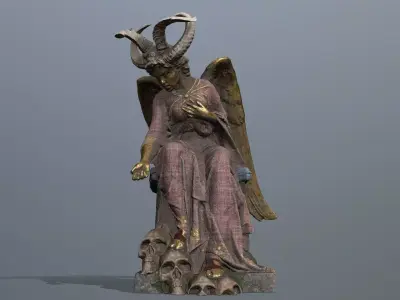 statue 3 Low-poly 3D model