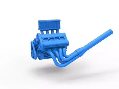 Engine of Midget car Scale 1 to 25 3D print model