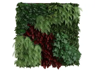 Large Plant Wall 01 Free 3D model