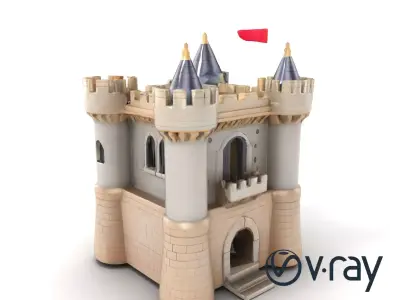 Grand Stone Castle model pack Low-poly 3D model