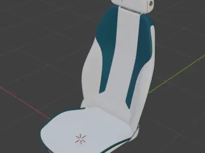 Car seat concept 3D model - Concept Serene 3D model