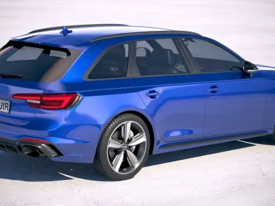 Audi RS4 Avant 2018 3D model