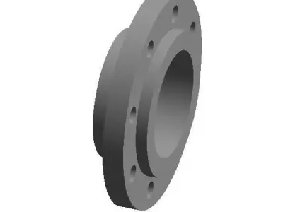 U-PVC Flange W Stub serrated - Auto size- Size - 25mm-250mm 3D print model