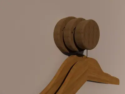 Clothes Hanger Wall Mount 3D model